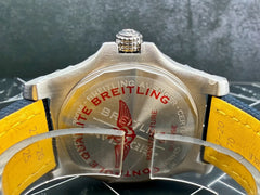 Breitling 43mm Avenger Blue Dial Steel Leather Strap Men's Watch A17318