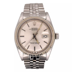 Test Rolex 36mm Datejust Mens Stainless Steel Watch Fluted Jubilee Silver Dial 1601 (Copy)